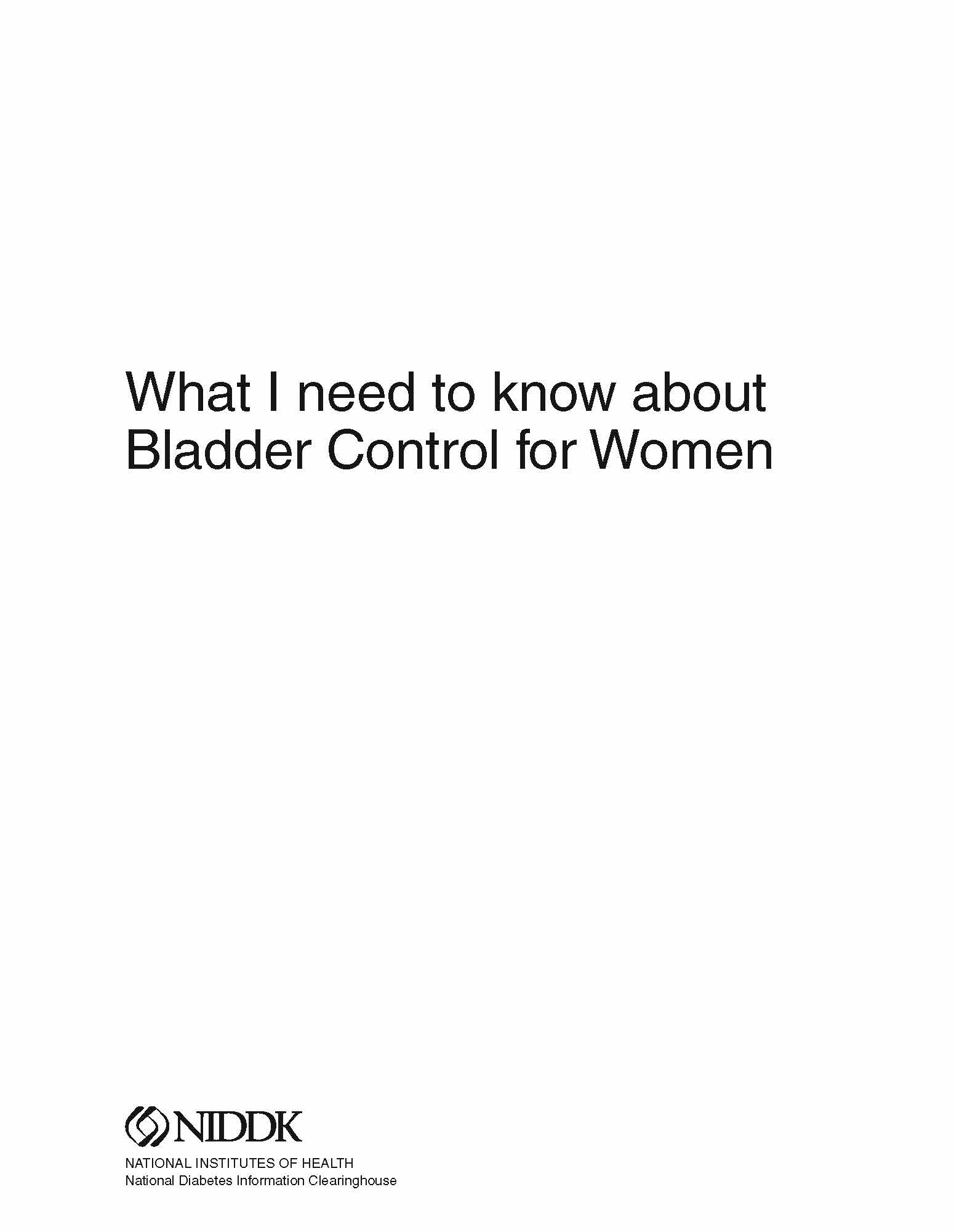 Bladder Control for Women